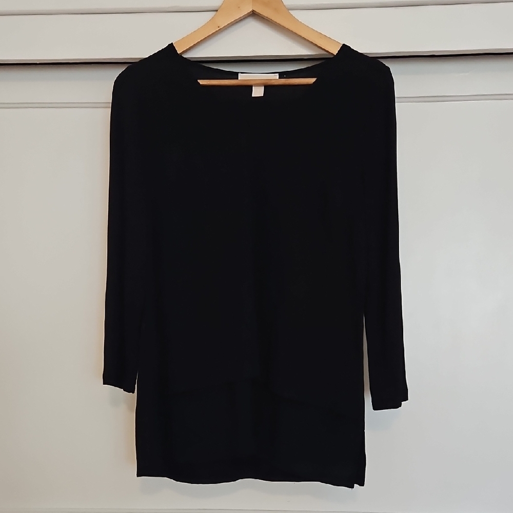 Michael Kors Black Layered Top